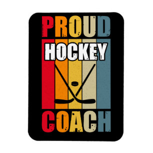 Colorful Proud Hockey Coach Magneet