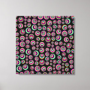 Colorful Psych Spots + uw achtergrond en idee Canvas Afdruk