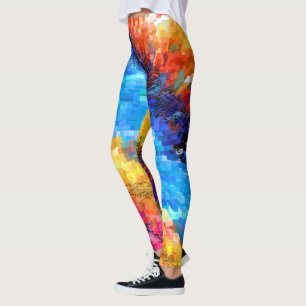 Colorful Psychedelic Abstract Leggings
