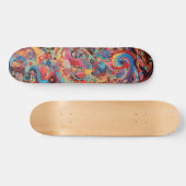 Colorful psychedelic art skateboard (Horizontaal)