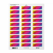 Colorful Psychedelic Butterfly Design Etiket (Full Sheet)