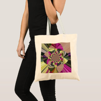 Colorful Psychedelic Floral Pattern Tote Bag