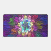 Colorful Psychedelic Flower Abstract Fractal Art Bureaumat (Voorkant)