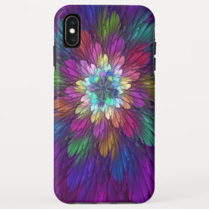 Colorful Psychedelic Flower Abstract Fractal Art iPhone XS Max Hoesje