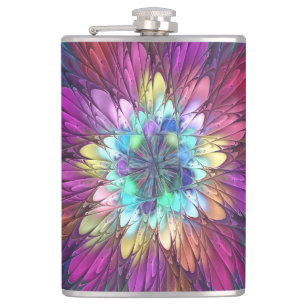 Colorful Psychedelic Flower Abstract Fractal Art Heupfles