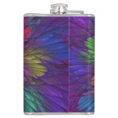 Colorful Psychedelic Flower Abstract Fractal Art Heupfles (Achterkant)