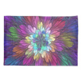 Colorful Psychedelic Flower Abstract Fractal Art Kussensloop (Achterkant)