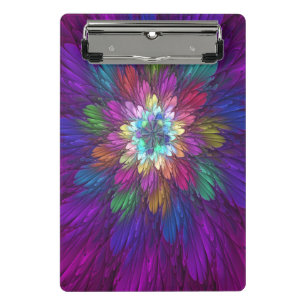 Colorful Psychedelic Flower Abstract Fractal Art Mini Klembord