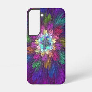 Colorful Psychedelic Flower Abstract Fractal Art Samsung Galaxy Hoesje