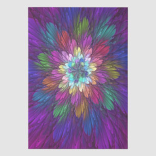 Colorful Psychedelic Flower Abstract Fractal Art Tissuepapier