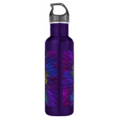 Colorful Psychedelic Flower Abstract Fractal Art Waterfles (Achterkant)