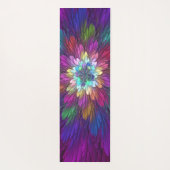 Colorful Psychedelic Flower Abstract Fractal Art Yogamat (Achterkant)
