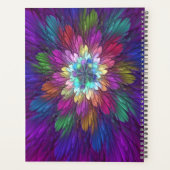 Colorful Psychedelic Flower Abstract fractal Name Planner (Achterkant)