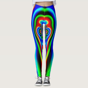 Colorful Psychedelic Fractal Kaleidoscope Leggings