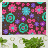 Colorful Psychedelic Funky Flower Pattern Theedoek (Gevouwen)