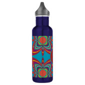 Colorful Psychedelic Geometric Pattern Monogram Waterfles (Links)