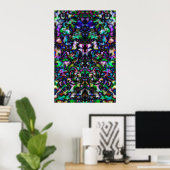 Colorful psychedelic kaleidoscoop poster (Thuiskantoor)