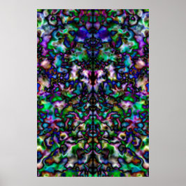 Colorful psychedelic kaleidoscoop poster
