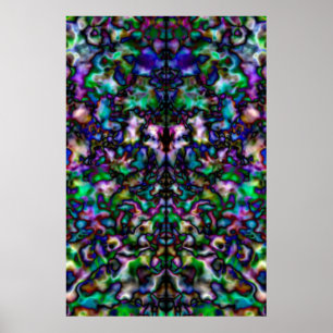 Colorful psychedelic kaleidoscoop poster