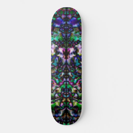 Colorful psychedelic kaleidoscoop skateboard (Voorkant)