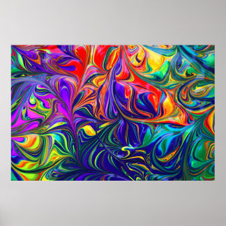 Colorful Psychedelic Modern Art Poster