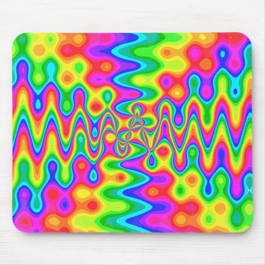 Colorful Psychedelic Mousepad Muismat (Voorkant)