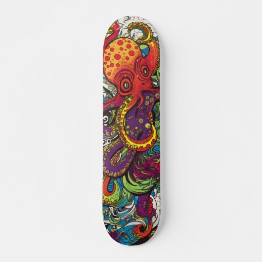 Colorful psychedelic Octopus Skateboard (Voorkant)