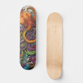 Colorful psychedelic Octopus Skateboard (Voorkant)
