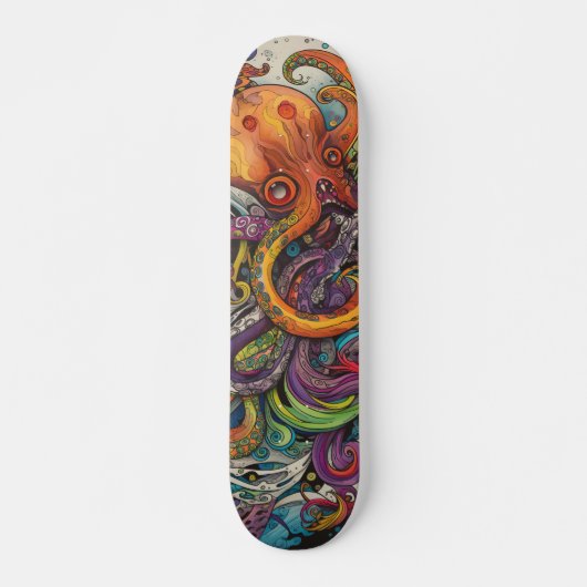 Colorful psychedelic Octopus Skateboard (Voorkant)