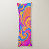 Colorful Psychedelic Pattern Lichaamskussen (Achterkant (Verticaal))