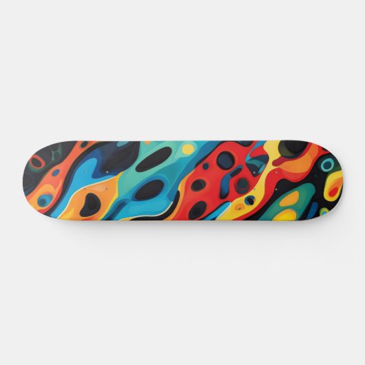 Colorful Psychedelic Pattern Skateboard (Horizontaal)