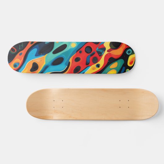 Colorful Psychedelic Pattern Skateboard (Horizontaal)