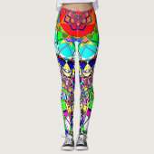 Colorful Psychedelic Shapes | ABSTRACT Leggings (Voorkant)
