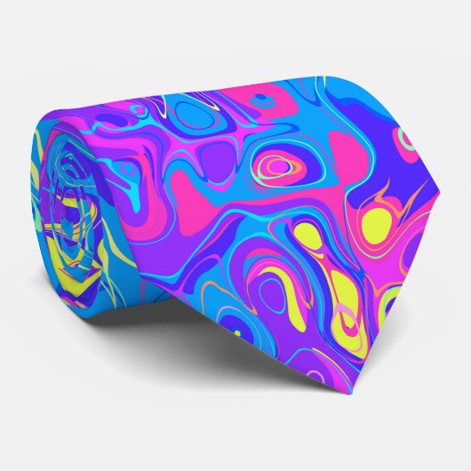 Colorful psychedelic Stropdas abstract (Opgerold)