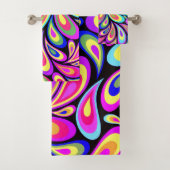 Colorful Psychedelic Swirl Bad Handdoek (Insitu)