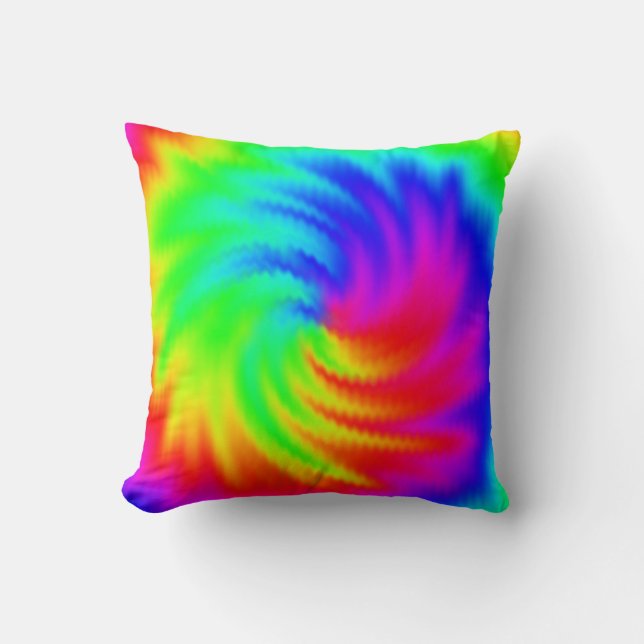 Colorful Psychedelic Tie Dye Patroon Kussen (Voorkant)