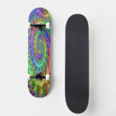 Colorful Psychedelic Trippy Spirals Pattern Art Skateboard (Voorkant)