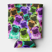 Colorful Pug Pattern Blikjeskoeler (Voorkant)