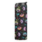 Colorful Pug Sugar Skulls Pattern-Drink Thermosbeker (Gedraaid links)