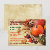Colorful Pumpkins - 3x5 Thanksgiving Dinner Invite Kaart (Voorkant / Achterkant)