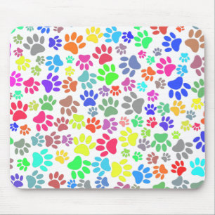 Colorful Puppy Paw Patroon Muismat