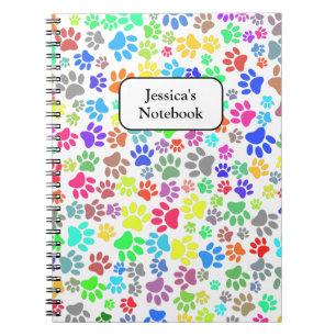 Colorful Puppy Paw Patroon Notitieboek