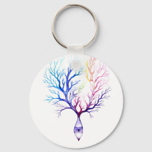 Colorful Purkinje neuron Sleutelhanger