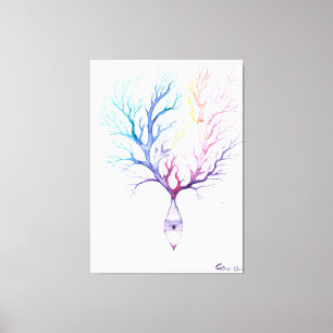 Colorful Purkinke neuron Canvas Afdruk