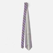 Colorful Purple Fashion Inspired Diagonal Stripes Stropdas (Achterkant)