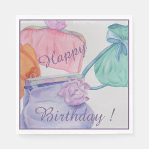 Colorful Purpose Happy Birthday Party Servet