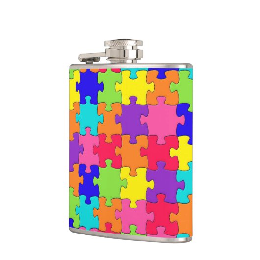 Colorful Puzzle-ontwerp Heupfles (Links)