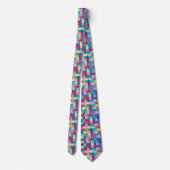 Colorful Puzzle Pattern Autism Awareness Stropdas (Achterkant)
