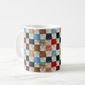 Colorful quilt patroon koffiemok (Voorkant links)