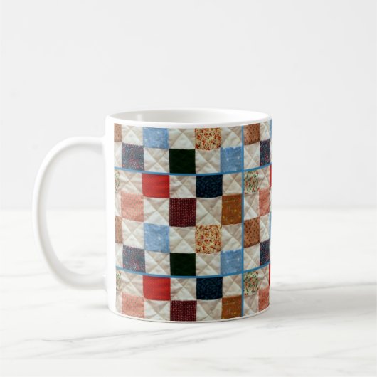 Colorful quilt patroon koffiemok (Links)